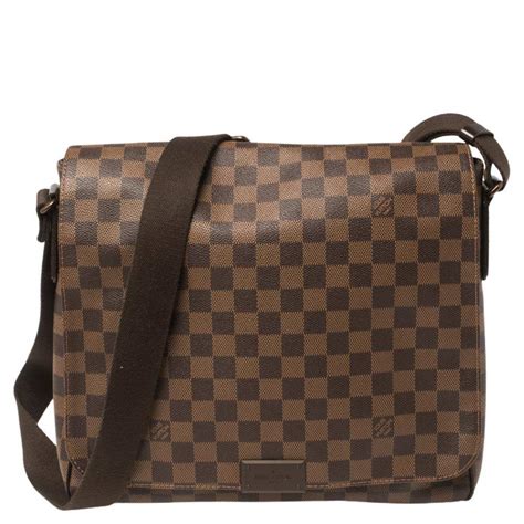 louis vuitton damier ebene canvas district mm 1 455 gilt|Louis Vuitton checkered tote bag.